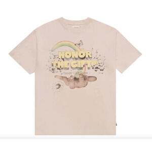 NWT Honor The Gift Palms T-Shirt | Tan, XX-Large, reading rainbow
